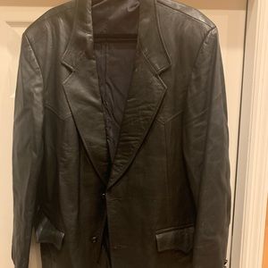 Men’s Black Leather Coat